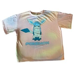 H&M Pokémon pastel tie dye oversized Tshirt girls size 8/10